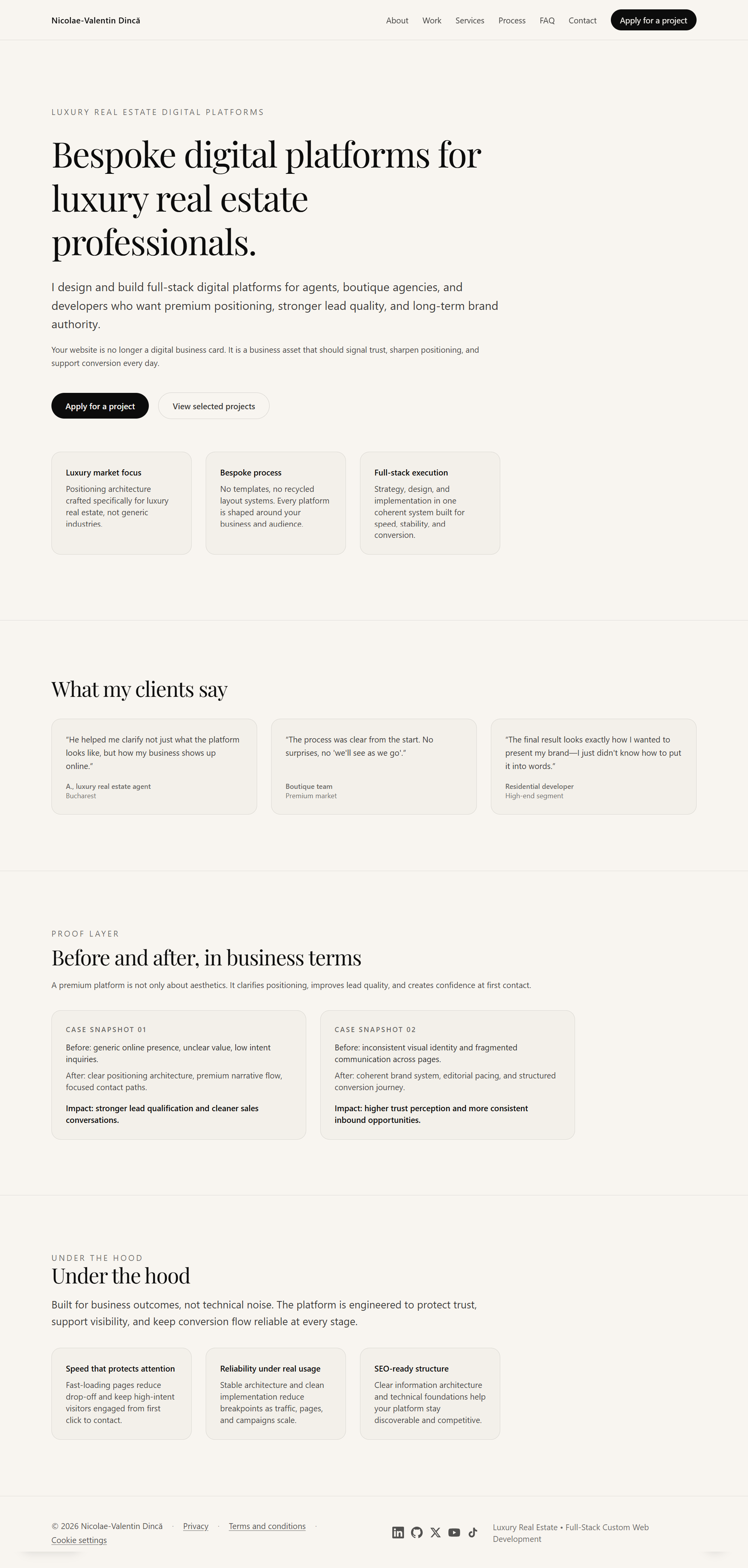 Example of Premium Real Estate Website Design