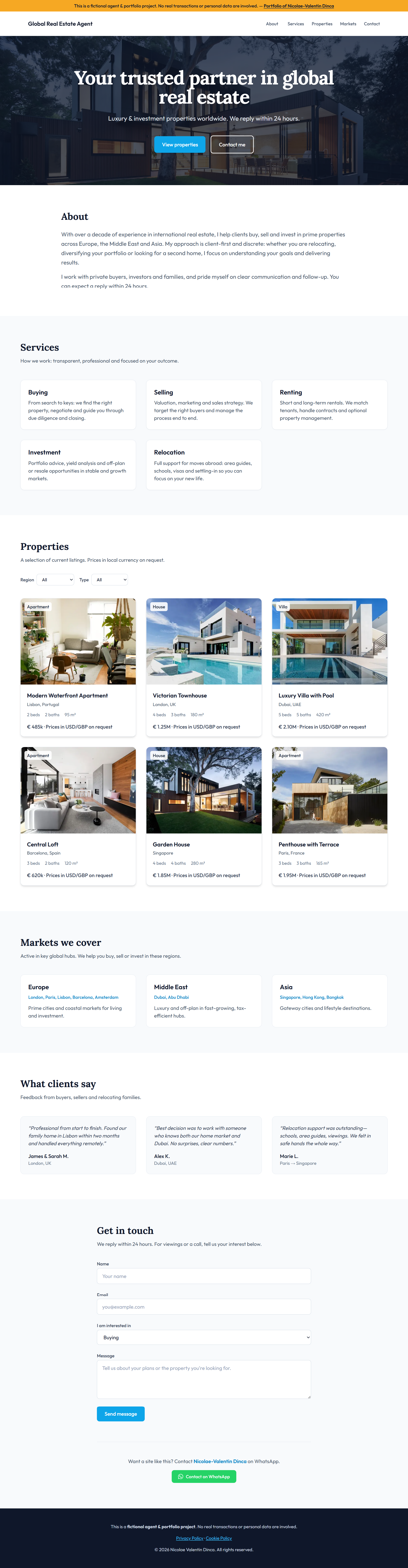 Global Real Estate Agent - Project - Portfolio branding design graphic design illustration typography ux