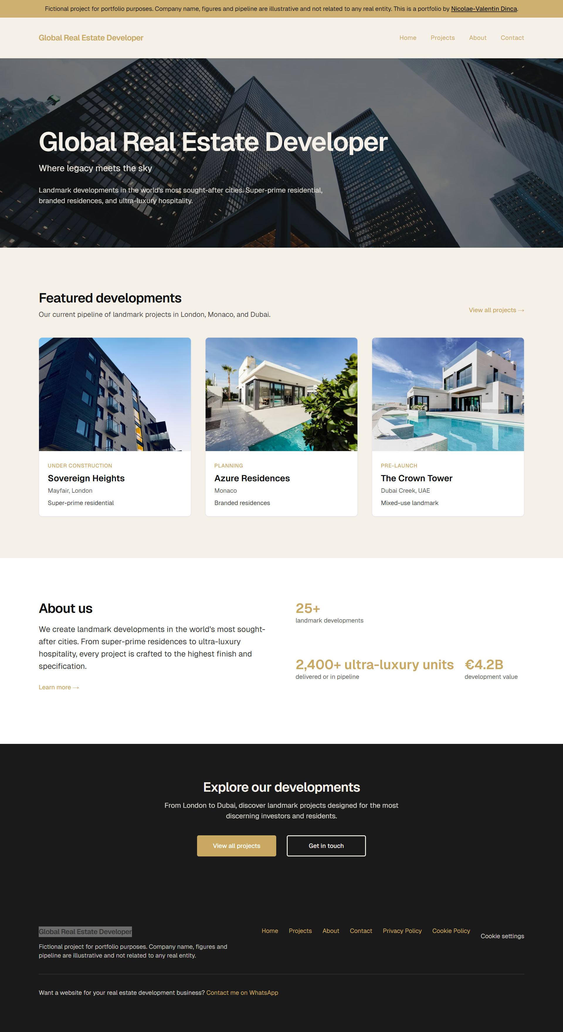 Example of Premium Real Estate Website Design