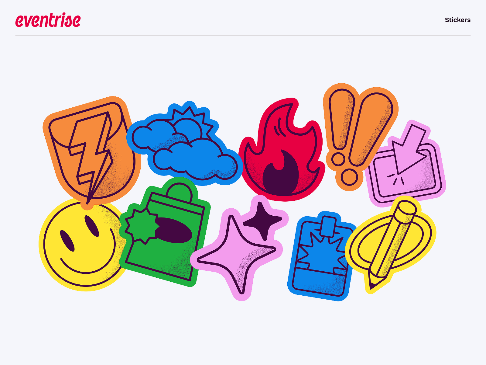 Example of Eventrise Sticker Pack v2