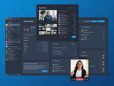 Video communication SaaS platform, Product Design ai board chat design document interaction design mobile platform product responsive saas ui ux web