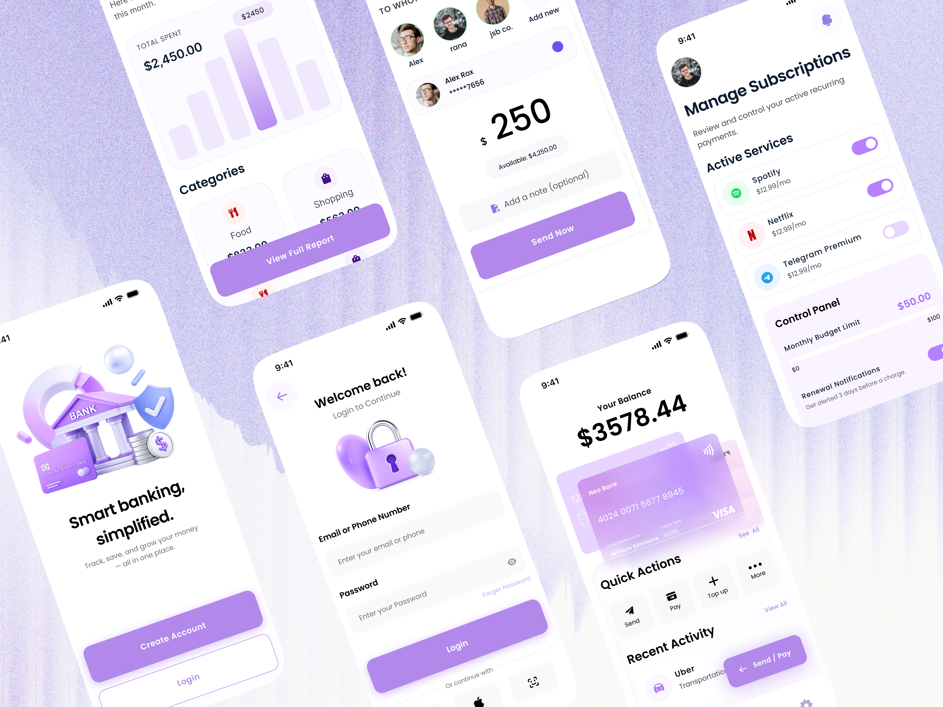 Example of Fintech Mobile App UI/UX Design