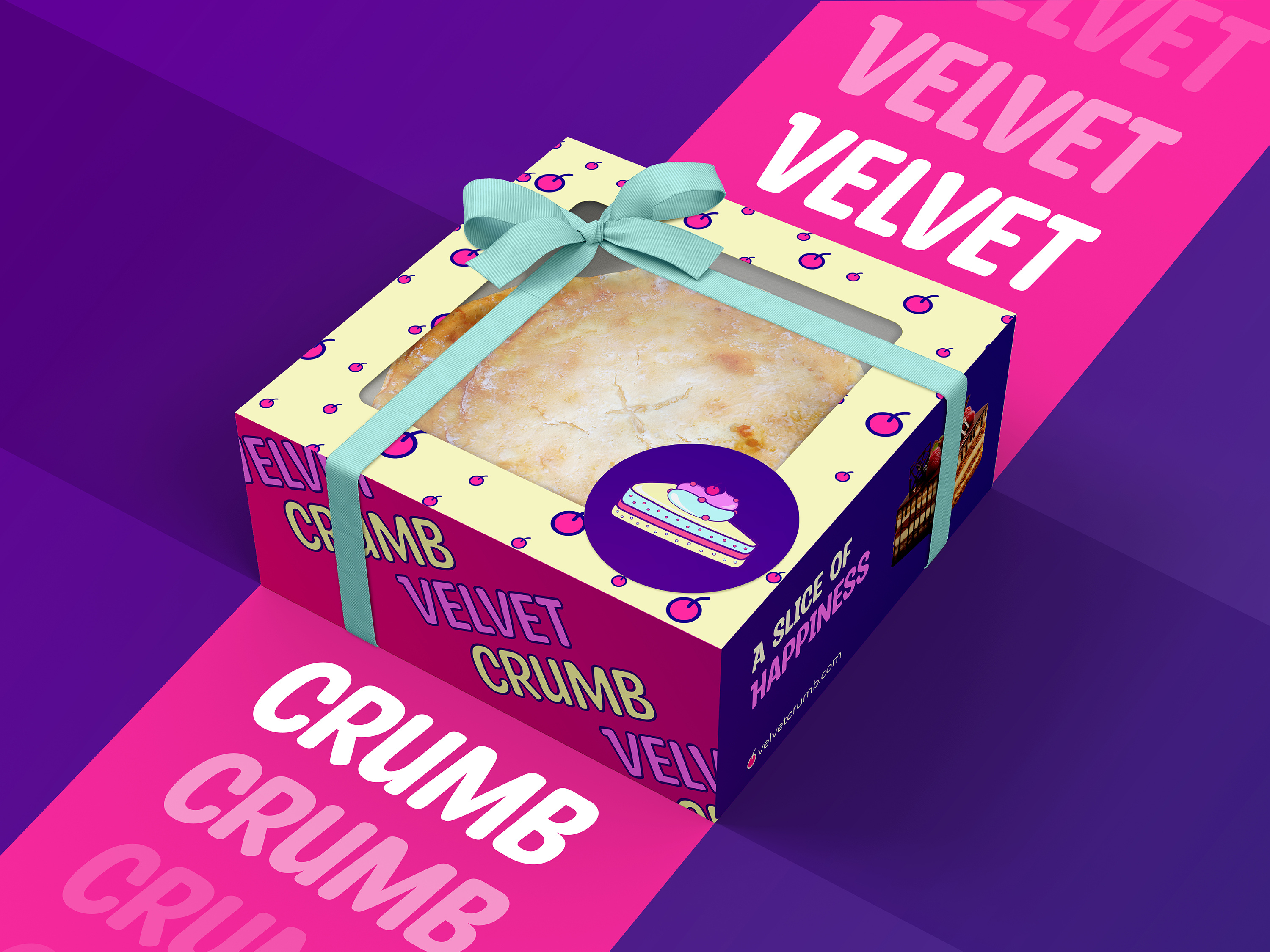 Delicious Brand Experience with Velvet Crumb! bakery branding cake graphic design illustration logo masudhridoy print product rebranding shop sweet velvetcrumb