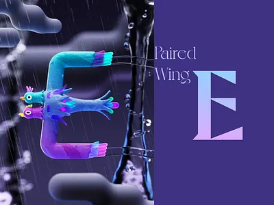 No.E / 比翼鳥 Paired-Wing Bird | 36Days 3d animation branding c4d illustration motion graphics