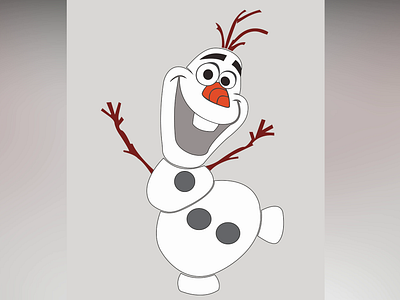 Olaf Illustration adobe carrot cartoon design frozen graphic design illustration olaf snow snowman vector