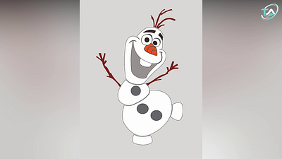 Olaf Illustration adobe carrot cartoon design frozen graphic design illustration olaf snow snowman vector