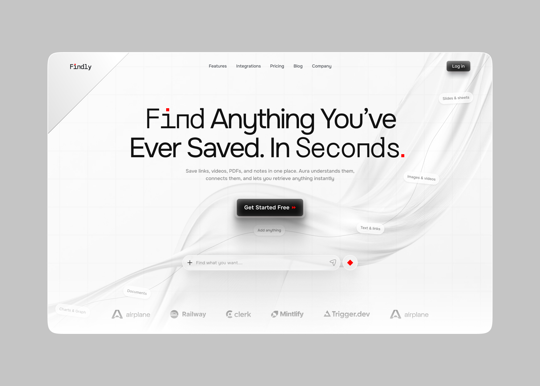 Findly | Website Hero Section Animation animation ui