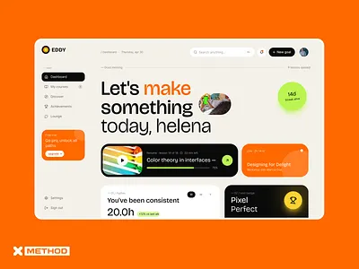 Learning Management System Dashboard analytics dashboard branding courses creative ui dashboard design desktop ui edtech education figma gamification learning management lms online learning productivity app progress tracking saas design ui ux web app