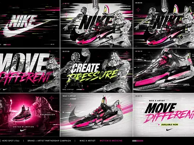 Nike x Artist motion campaign design branding campaigndesign motiondesign partnershipstrategy