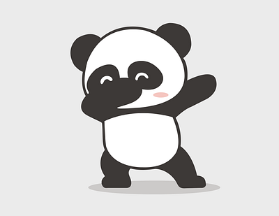 Panda Dab Illustration adobe animal cartoon dab design graphic design illustration panda vector
