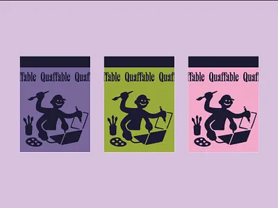 Quaffable Illustration Foil Neck Wraps artist bold color bottle packaging brand identity color palette craft beverage creative studio custom typography denver detail shot foil wrap food and beverage holiday gift illustration label design mockup portrait illustration vicarel studios wine label wine label design