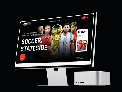 Soccer Update US - Website Design branding dashboard design news soccer sports ui us usa ux website website design
