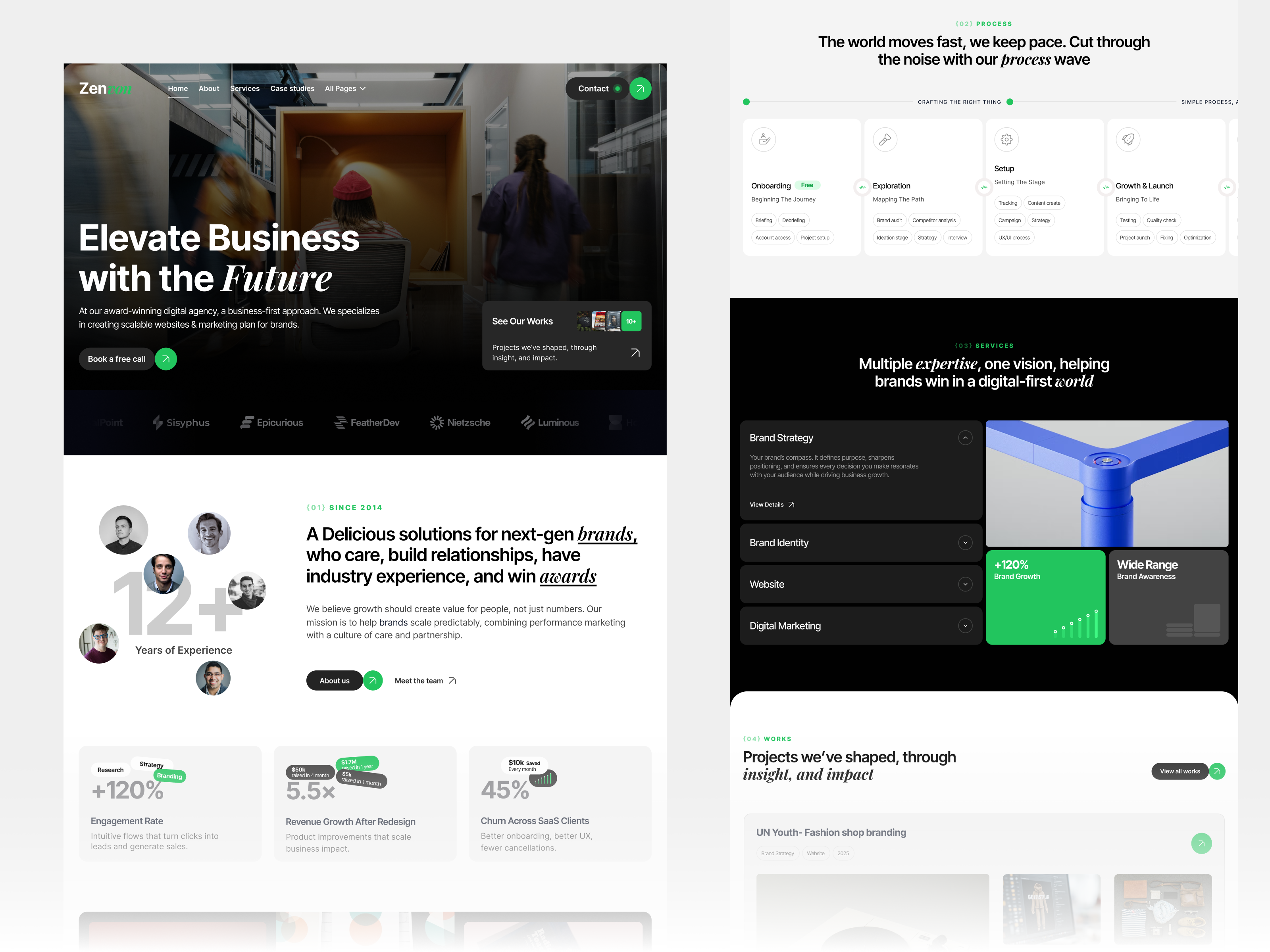 Zenvon — Dark Agency Framer Website Design framer framer agency website framer developer framer development framer portfolio framer template framer website landing page landing page design web design web ui webflow webflow developer webflow development webflow template webflow website website website design website development website motion