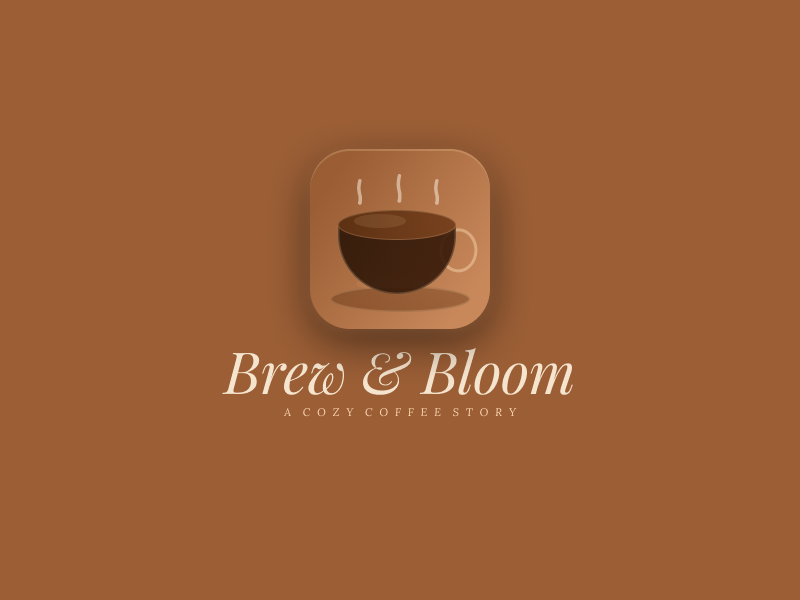 Brew & Bloom — Cozy Coffee App Icon