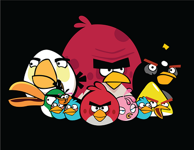 Angry Birds Illustration adobe angry birds bird birds cartoon design graphic design illustration vector