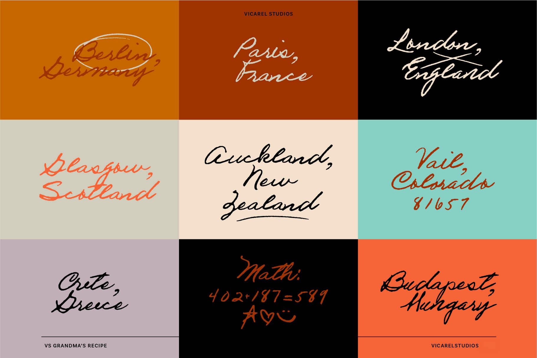 Example of The best handwriting font: Grandma's Recipe, a hand drawn script