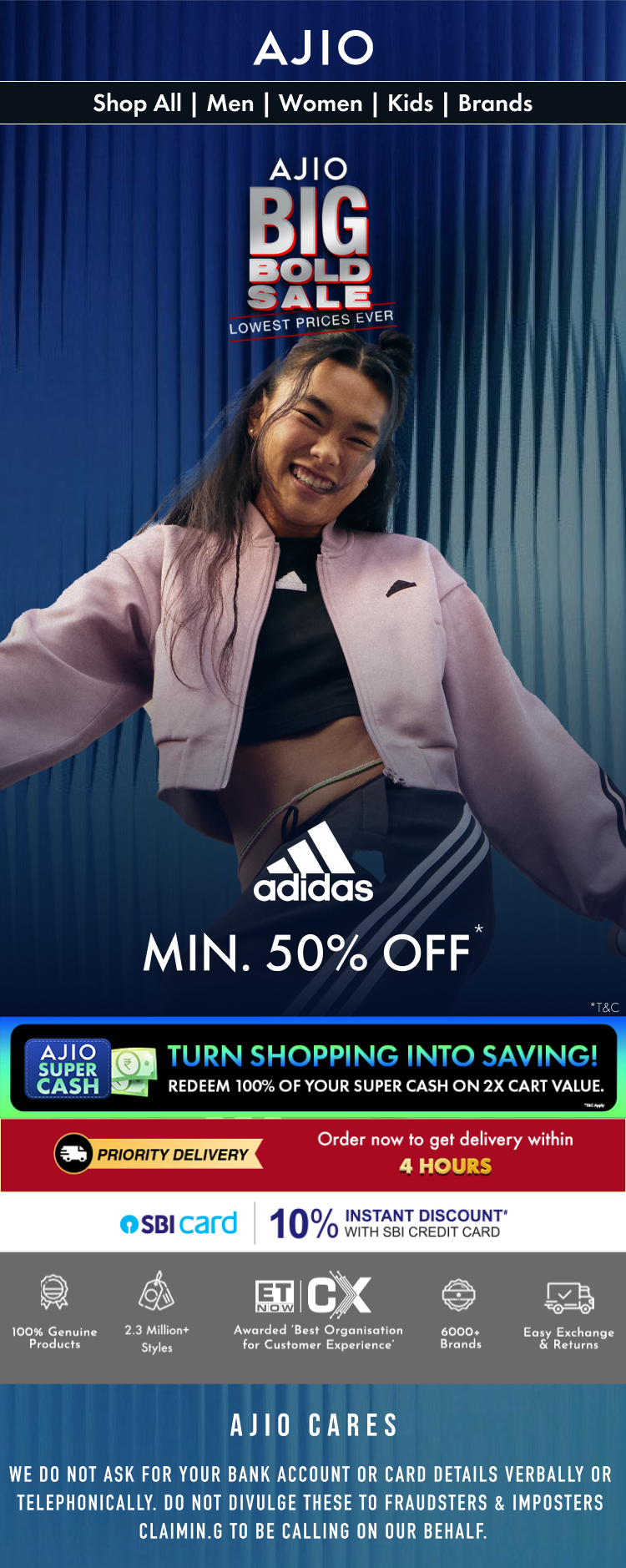 Ajio - Big Bold Sale - Emailer Design ajio bigboldsale emailer emailerdesign figma graphic design illustrator photoshop