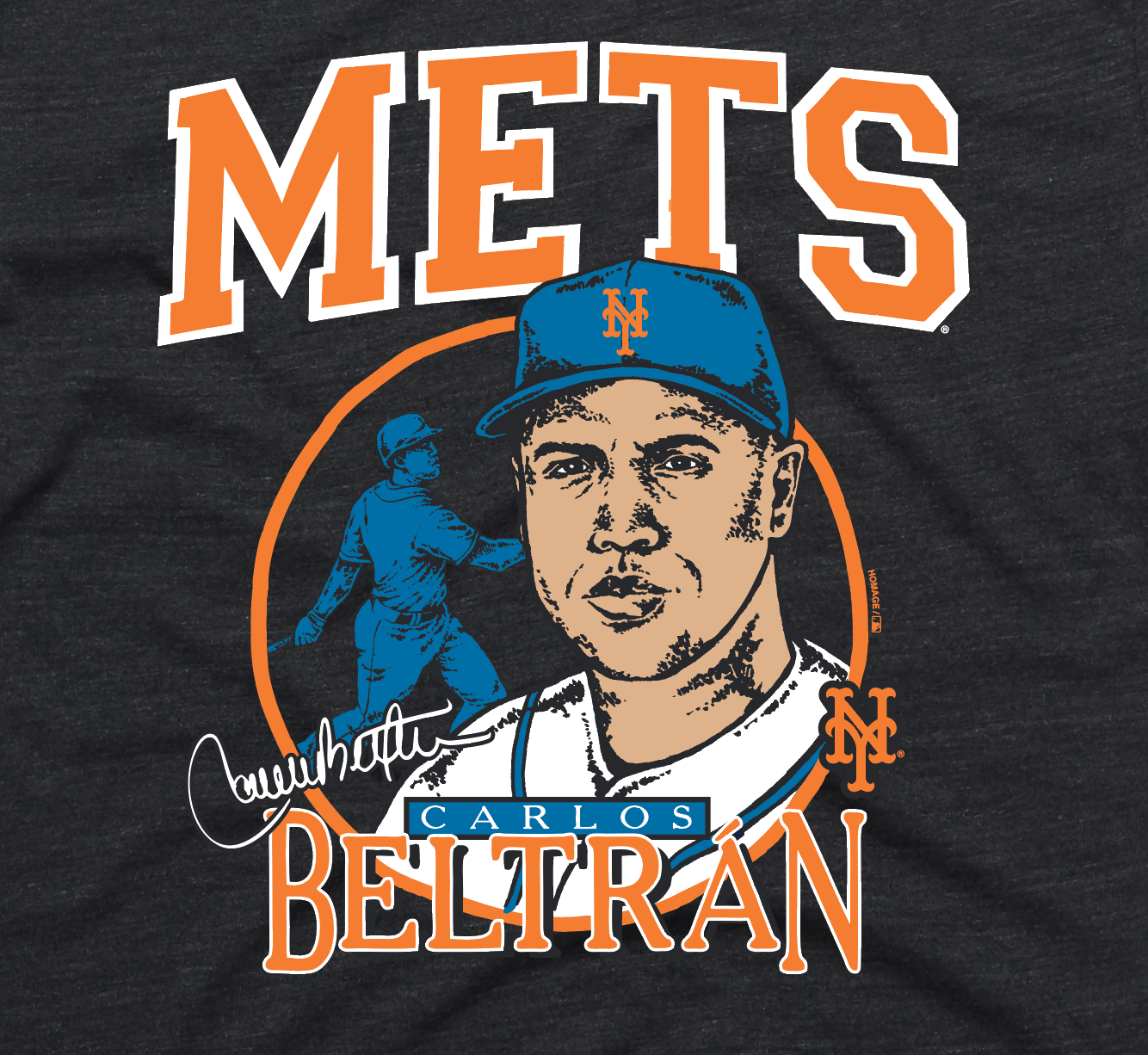 Carlos Beltran Shirt graphic design illustration merchandise design mlb new york mets portrait drawing sports design t shirt design