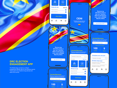 DRC 2023 Election Reporting App Concept design graphic design illustration ui ux