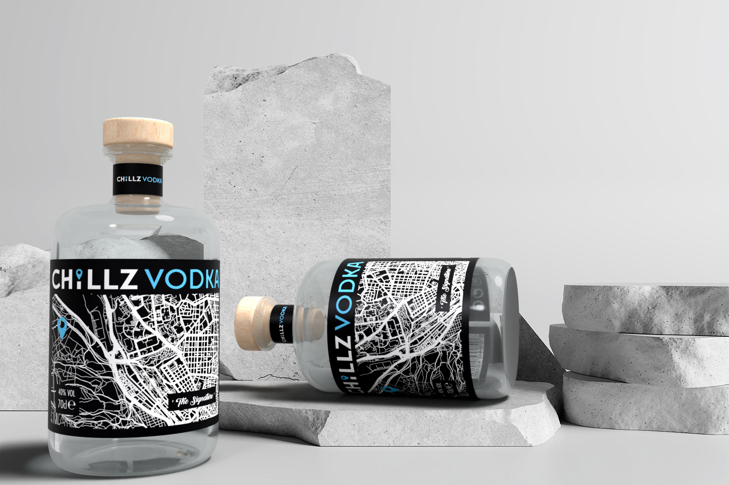 CHILLZ VODKA - Brand & Label Design 3d alcohol bottle branding champagne design gin glass graphic design illustration label logo packaging rum vector wine
