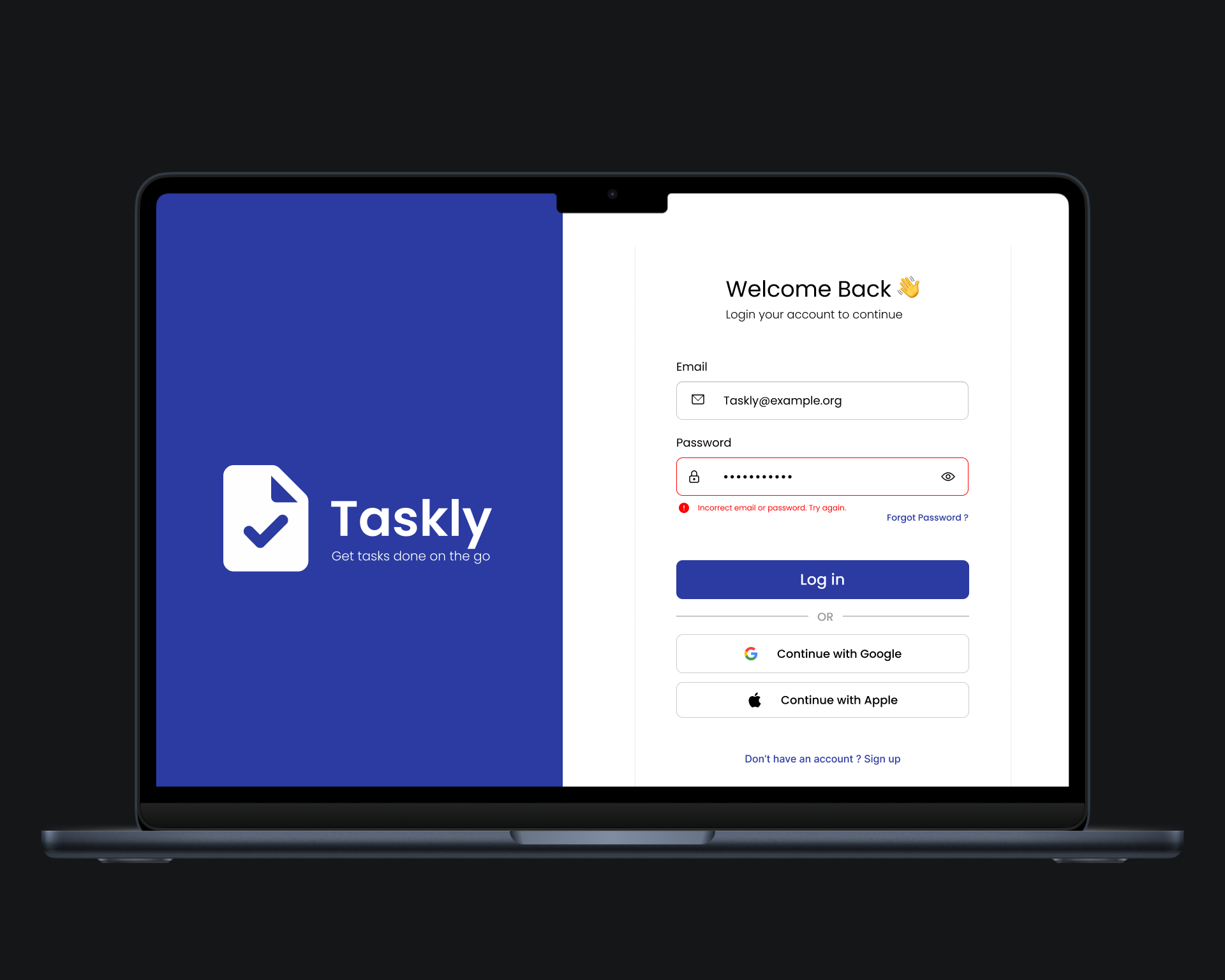 Example of Modern Landing Page UI Design