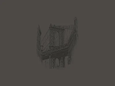 SKY605 / Brooklyn Bridge Illustration art branding agency branding agency for restaurants bridge brooklyn brooklyn bridge daily design design design inspiration drawing graphic design handmade illustration illustration inspiration new york nyc nyc restaurant branding agency restaurant branding vector