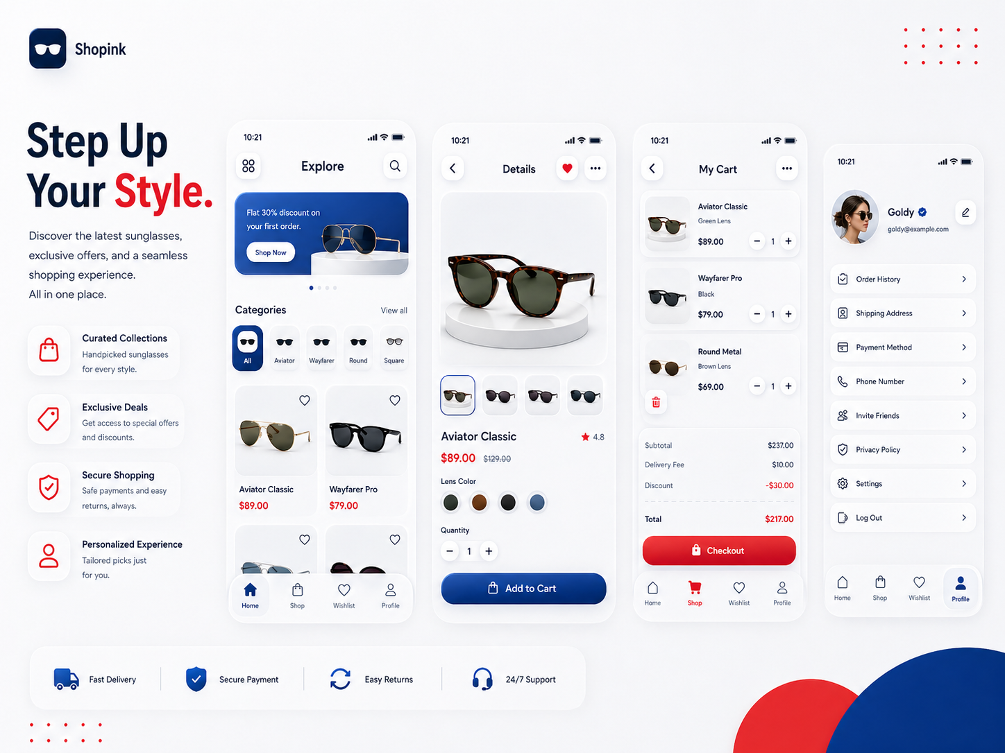 Step Up Your Style – Sunglasses App UI 3d animation app app design branding design glasses app glasses mobile app graphic design illustration logo mobile app motion graphics sunglasses app sunglasses mobile ui sunglasses ui ui ui for sunglasses ui ux vector