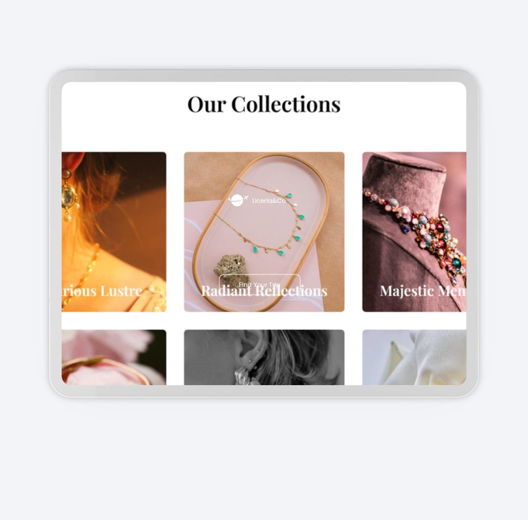 Example of Gleam & Grace—Luxury E Commerce Frontend