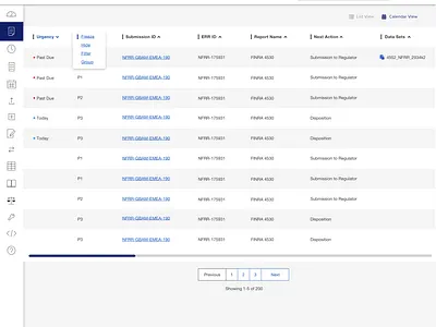 GRRS Portal analytics banking regulatory reporting ui