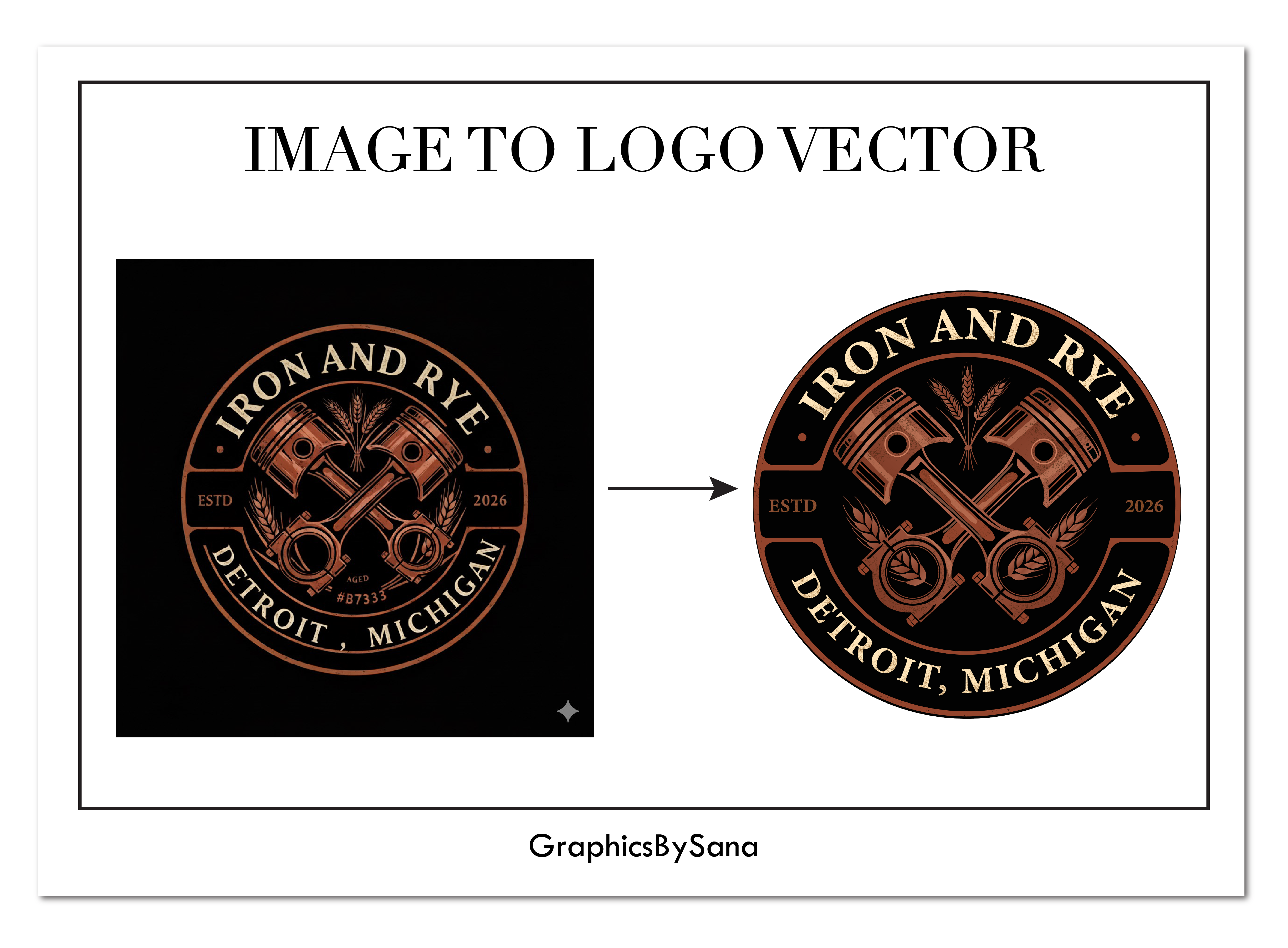 Example of Logo Vectorization & Redraw Expert