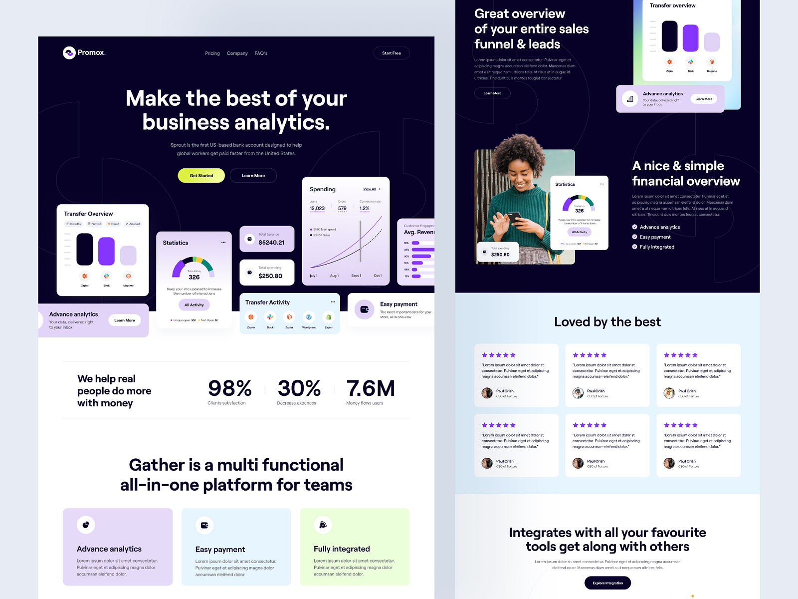 Finance solution saas website design by Emon🌟 for Onixlab on Dribbble