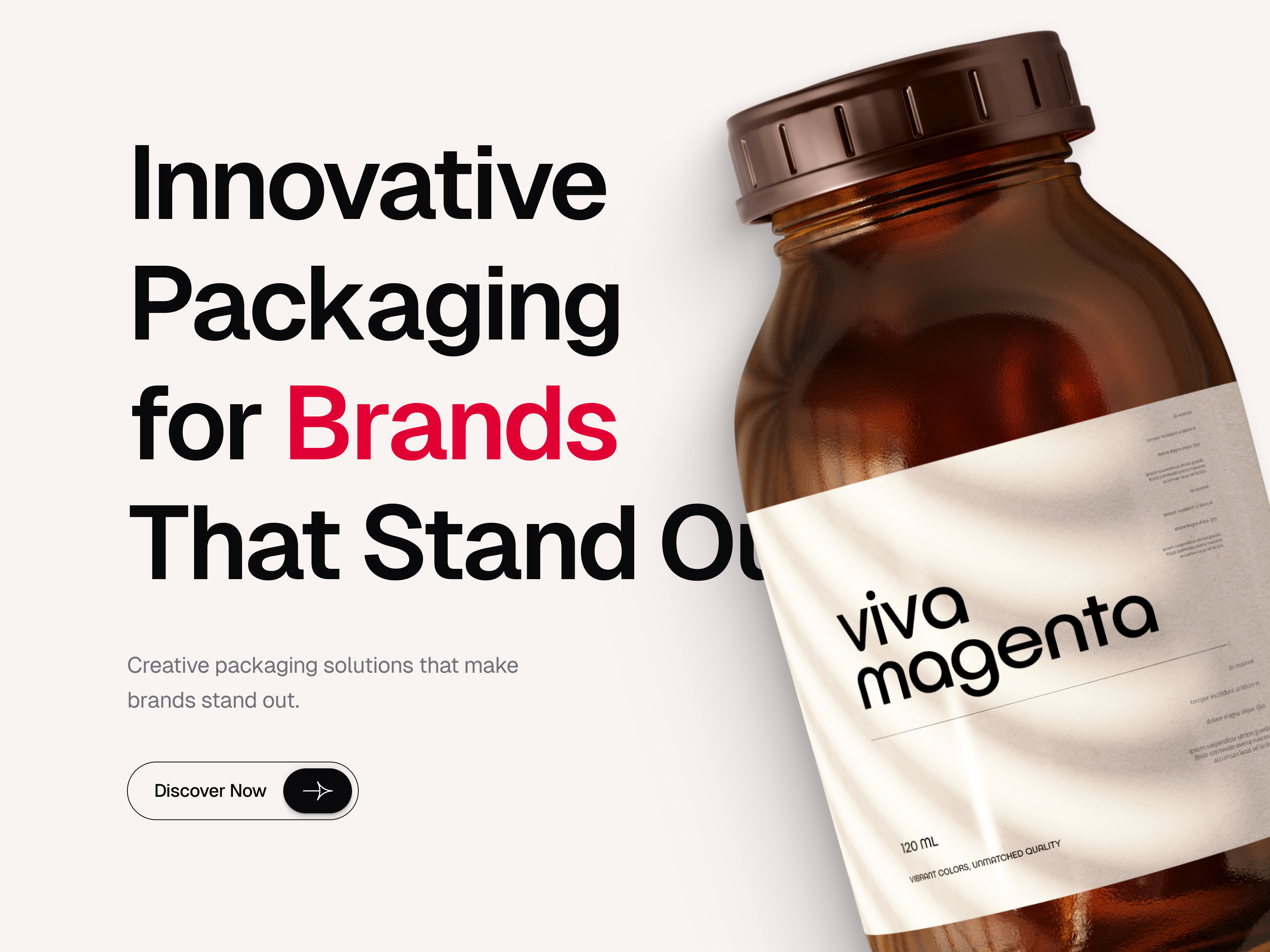 Viva Magenta - Landing page clearlabels custompackaging customstickers glossylabels innovativepackaging labeldesign landing landingpage landingpagedesign landingpageui packagingdesign polypropylene productpackaging rolllabels uidesign uxdesign uı webdesign