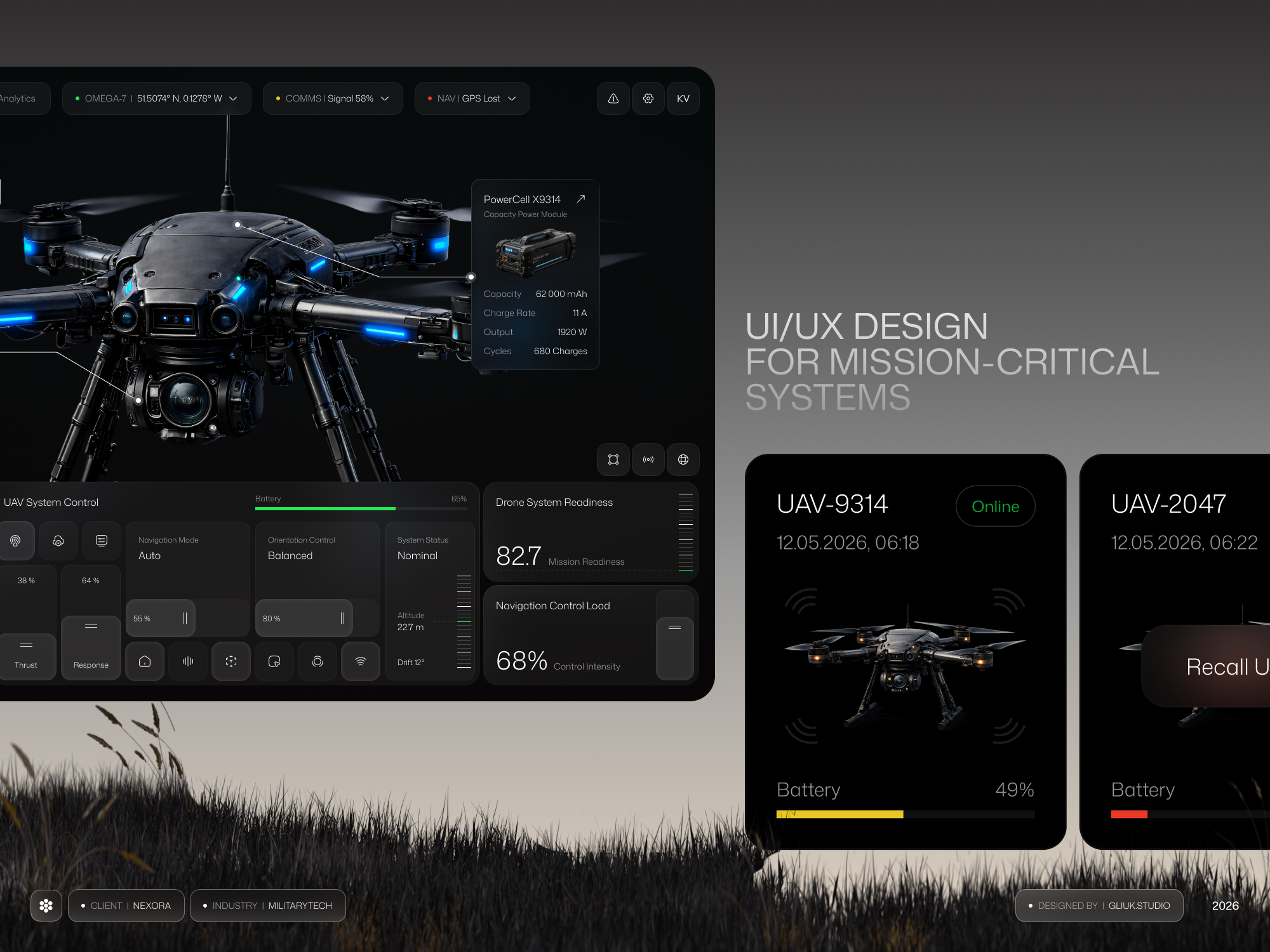 Nexora | Mission-Critical UAV Control & Telemetry Dashboard