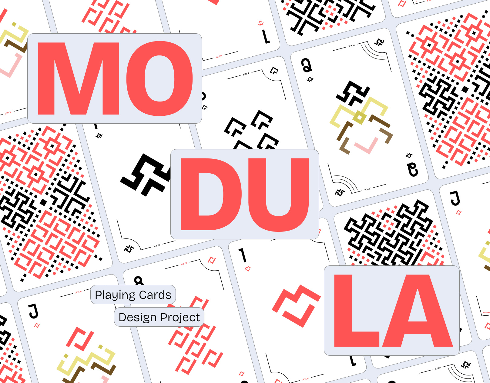 Modula | Playing Cards Design Project card card design deck of cards flat illustration game cards game design graphic design layout playing cards vector art