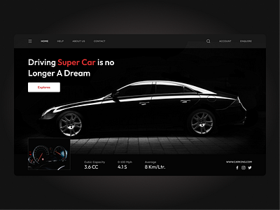 Luxurious Car Website carui creative design designinspiration graphic design ui uidesign ux webdesign