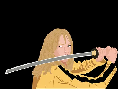 Kiddo 90s art beatrixkiddo illustration killbill movieart movies popart tarantino vector vectorart