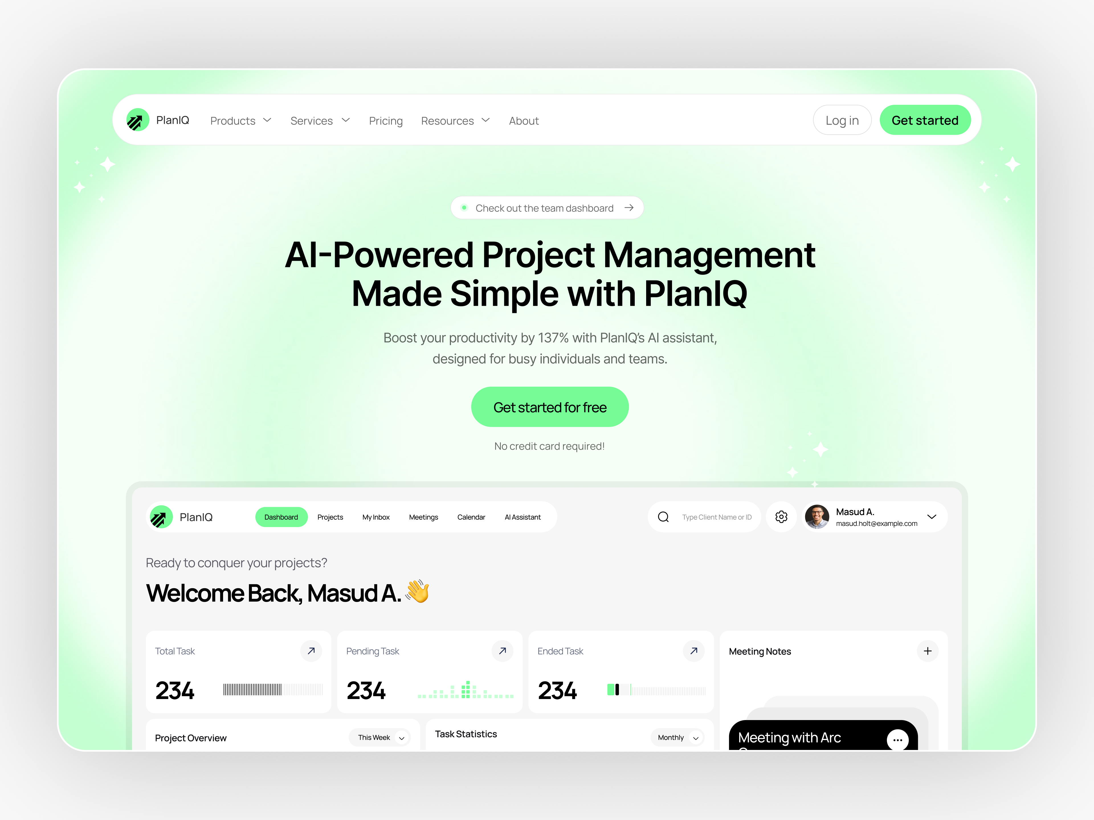 AI SaaS Landing Page