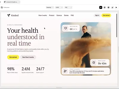 AI Health Startups landing page- Framer ai health ai saas ai website clean colors concept design framer framer template health landing page health website hero section landing page minimal saas landing page uiux web design website website ui