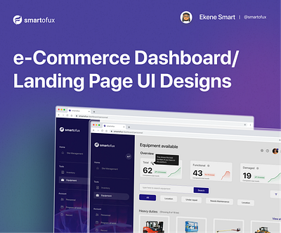 e-Commerce/Landing Page UI Designs e commerce dashboard landing page ui design