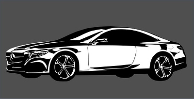 Vector Mercedes CLK graphic design illustration logo luxary car mercedes clk ui ux vector