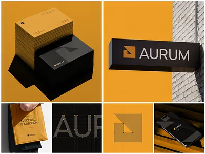 AURUM – Premium Brand Identity architecture brand identity black and gold brand identity branding business card design corporate identity gold branding graphic design identity design logo design luxury branding minimal branding mockup design premium branding print design stationery design typography