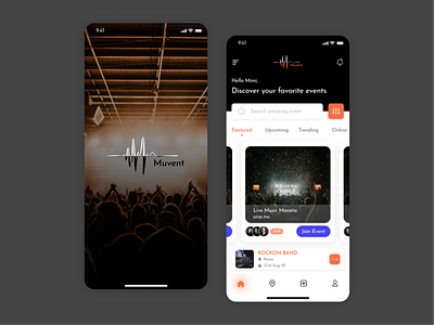 Music Event App UI concertcompanion concertconnect concertcraze digitaldesign interactivedesign jamsessionplanner musicfestui musicmatchmaker uidesign userinterface visualdesign