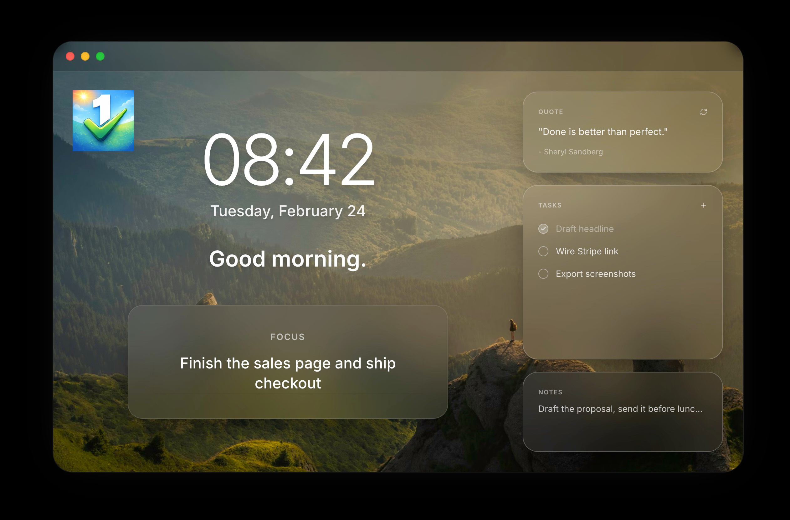 Example of Minimalist App Design & Code