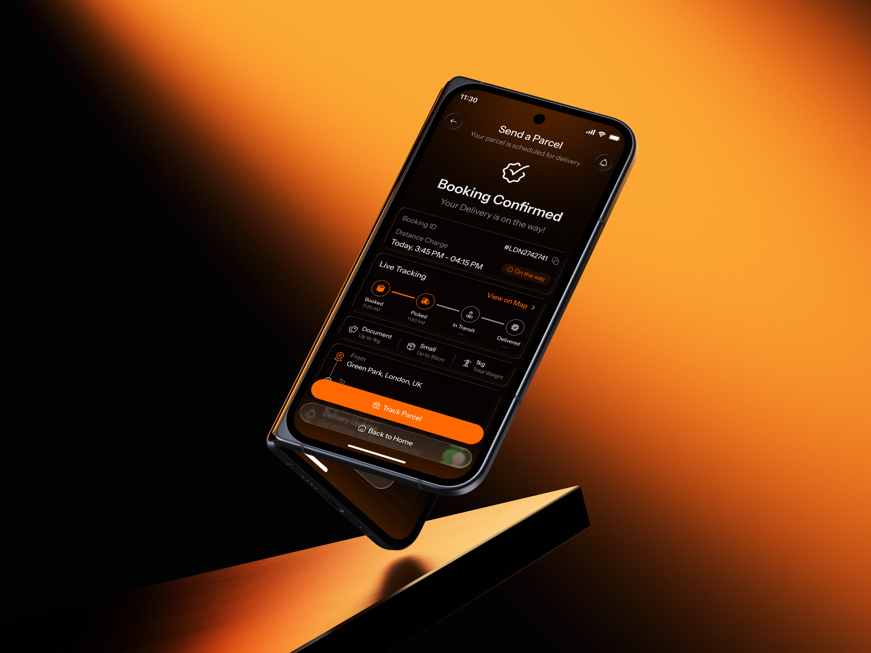 Courier Delivery Mobile App UIUX Design | Parcel Tracking app interface product service startup ui ux web