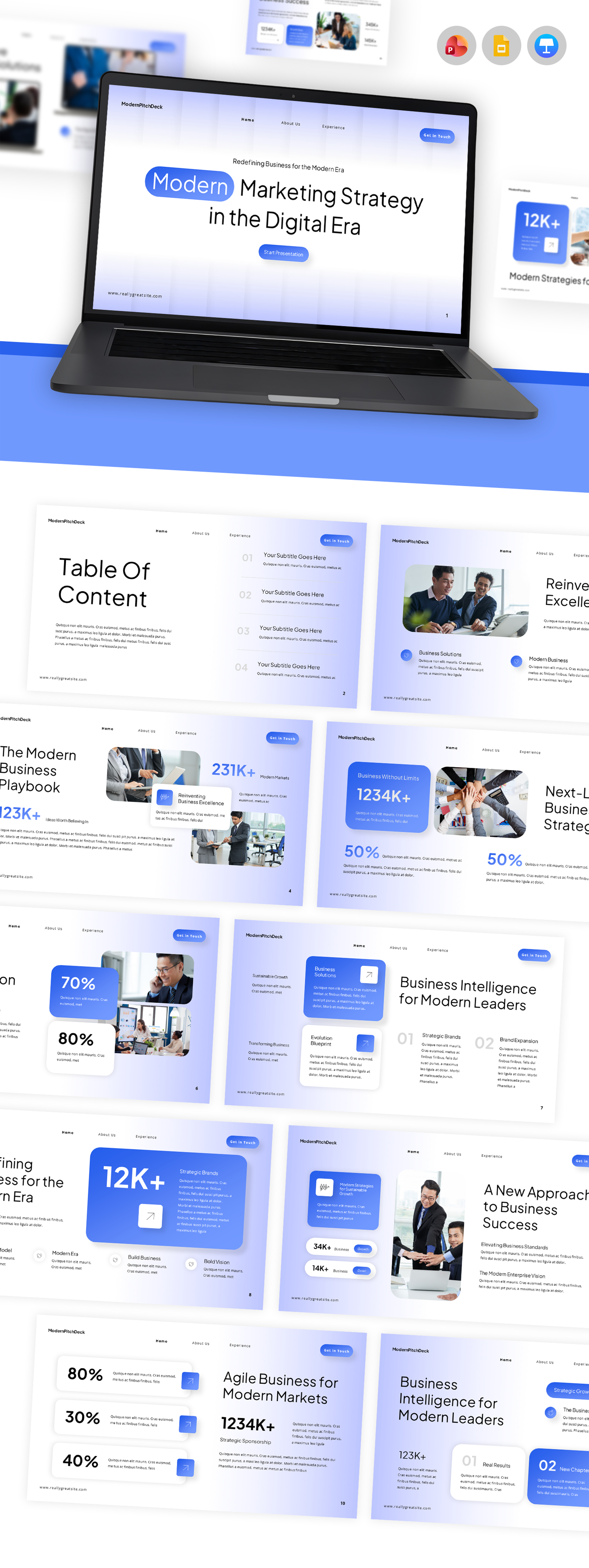 Modern Pitch Deck Presentation branding business creative design digital graphic design innovation marketing modern opportunity pitch deck plan powerpoint presentation project proposal startup strategy technology template