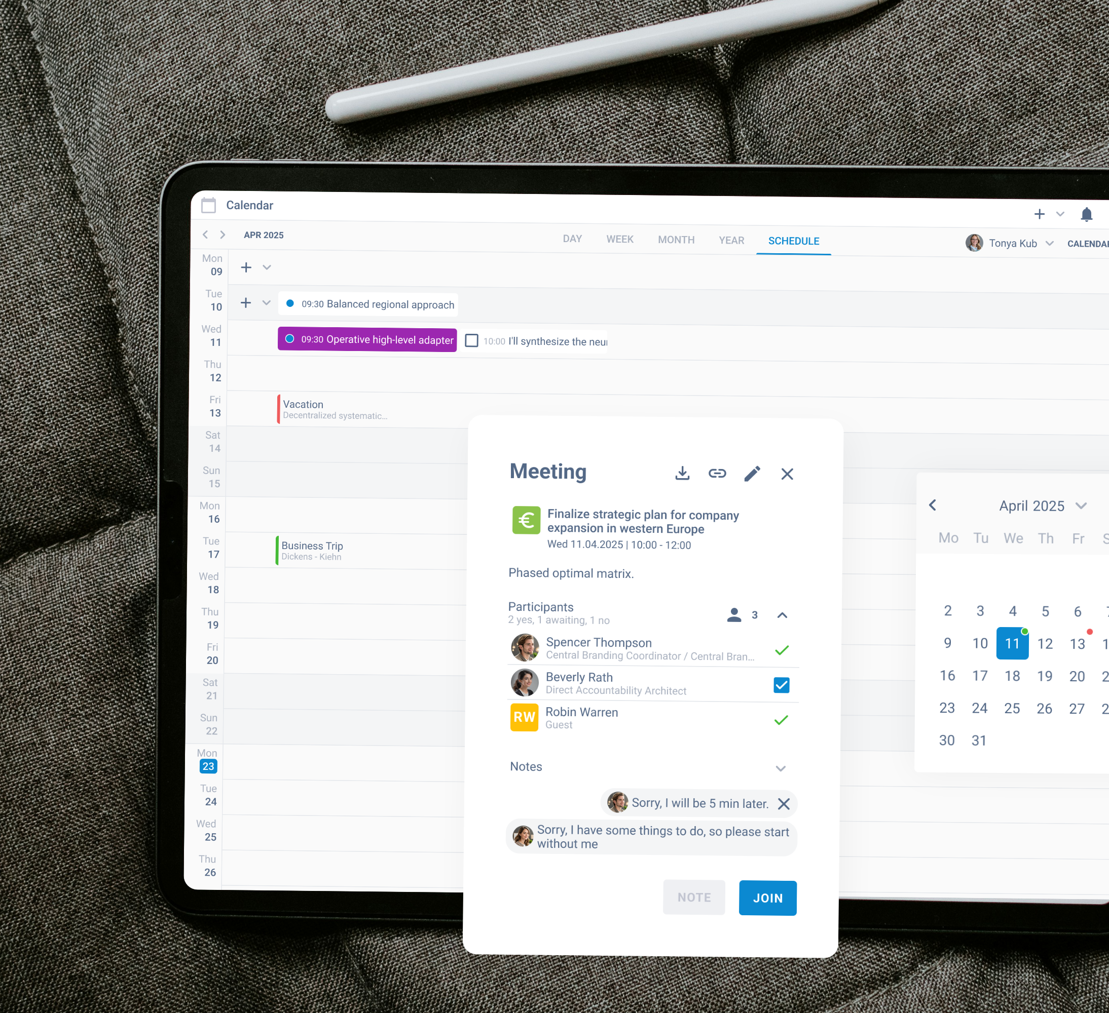 Calendar scheduling feature for SaaS services calendar dashboard event figma interaction design meeting planner product responsive saas scheduler task ui ux web