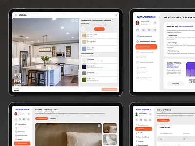 Property Development and Interior Design Platform Web App app color design development interface interior kitchen logo orange platform property ui ux web webapp