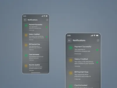 Banking App Alerts – Notification Screen UI alerts app design app ui banking app clean ui fintech fintech app minimal ui mobile app mobile design mobile ui modern ui neobank notification ui notifications product design ui design uiux user interface ux design