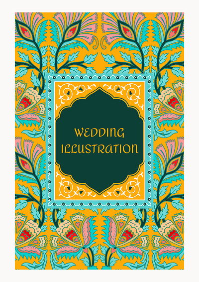 Indian Wedding Illustrations design graphic design illustration indian wedding illustration wedding illustration