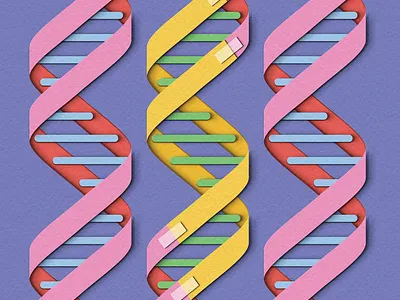 The Texas Scientist - Cut, Paste, Cure cover crispr dna editorial illustration magazine paper craft papercut science scientific